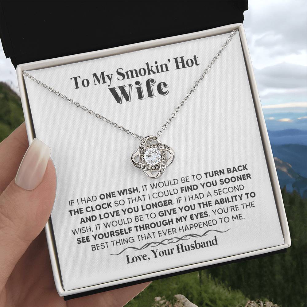 One Wish - Necklace - Wife, From Your Husband – I’d Turn Back Time Just to Love You Longer on Mother’s Day