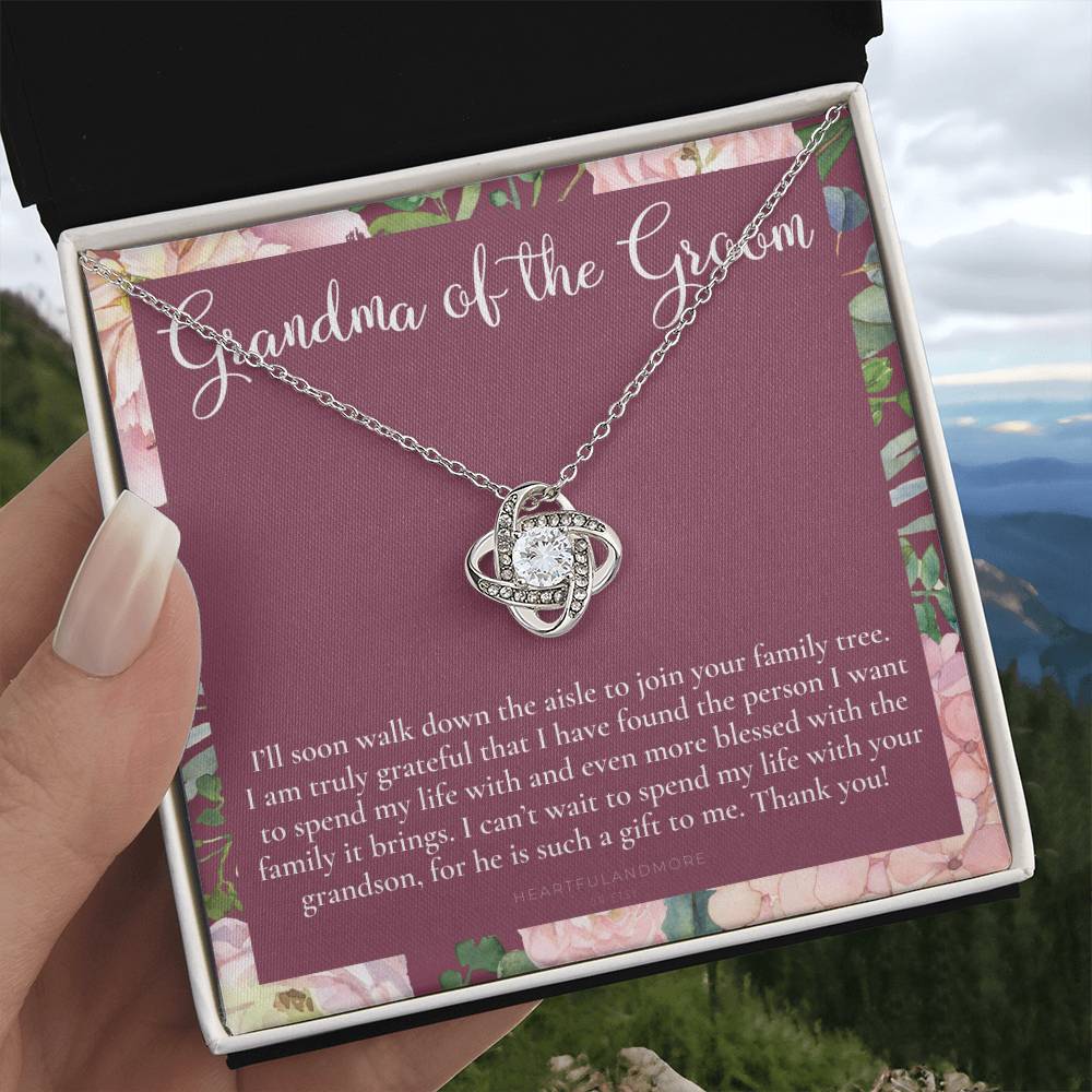 Grandmother of the Groom Gift Necklace, Grandma Wedding Gift, Nana, Bridal Shower, Rehearsal Dinner, Thank You Gift