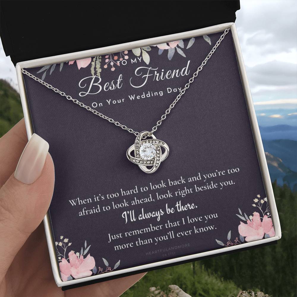 Best Friend Gift on Her Wedding Day, Best Friend to Bride Necklace, Best Friend Gift to Bride, Bride Gift From Maid of Honor, to My Best Friend