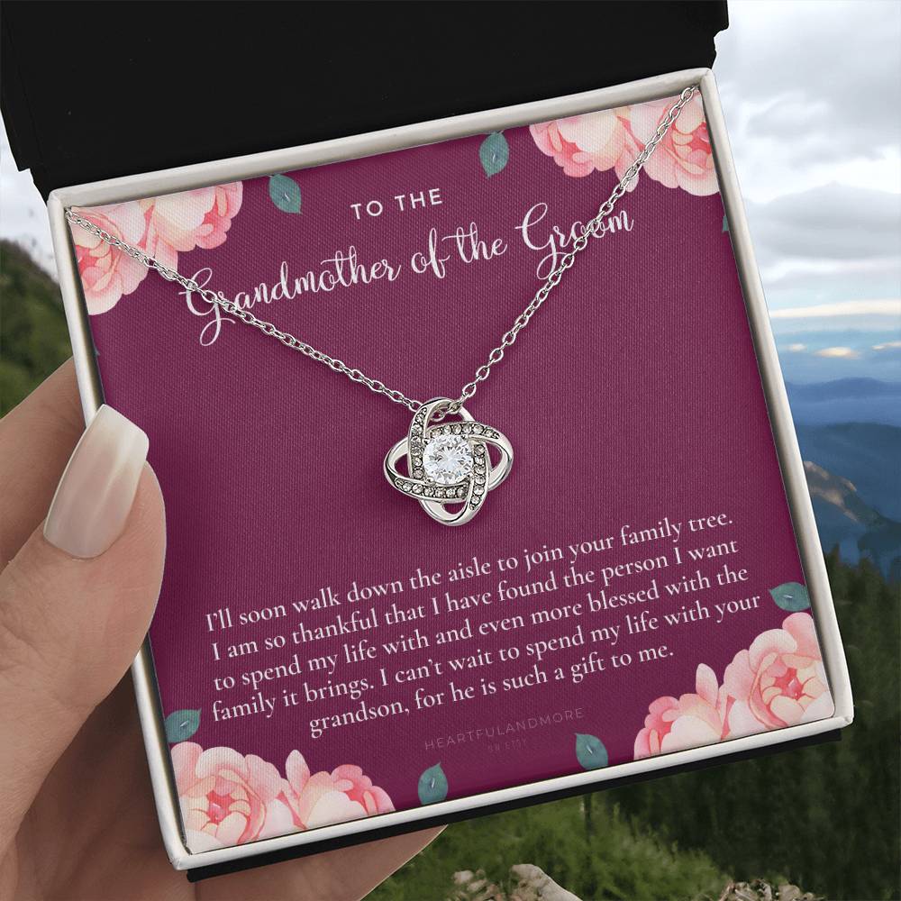 Grandmother of the Groom Gift Necklace, Grandma Wedding Gift, Nana, Bridal Shower, Rehearsal Dinner, Thank You Gift