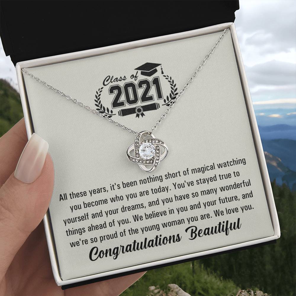 (Almost Gone!) Graduation Necklace - Class Of 2021 - To My Nephew – The Future Is Yours, Happy Graduation