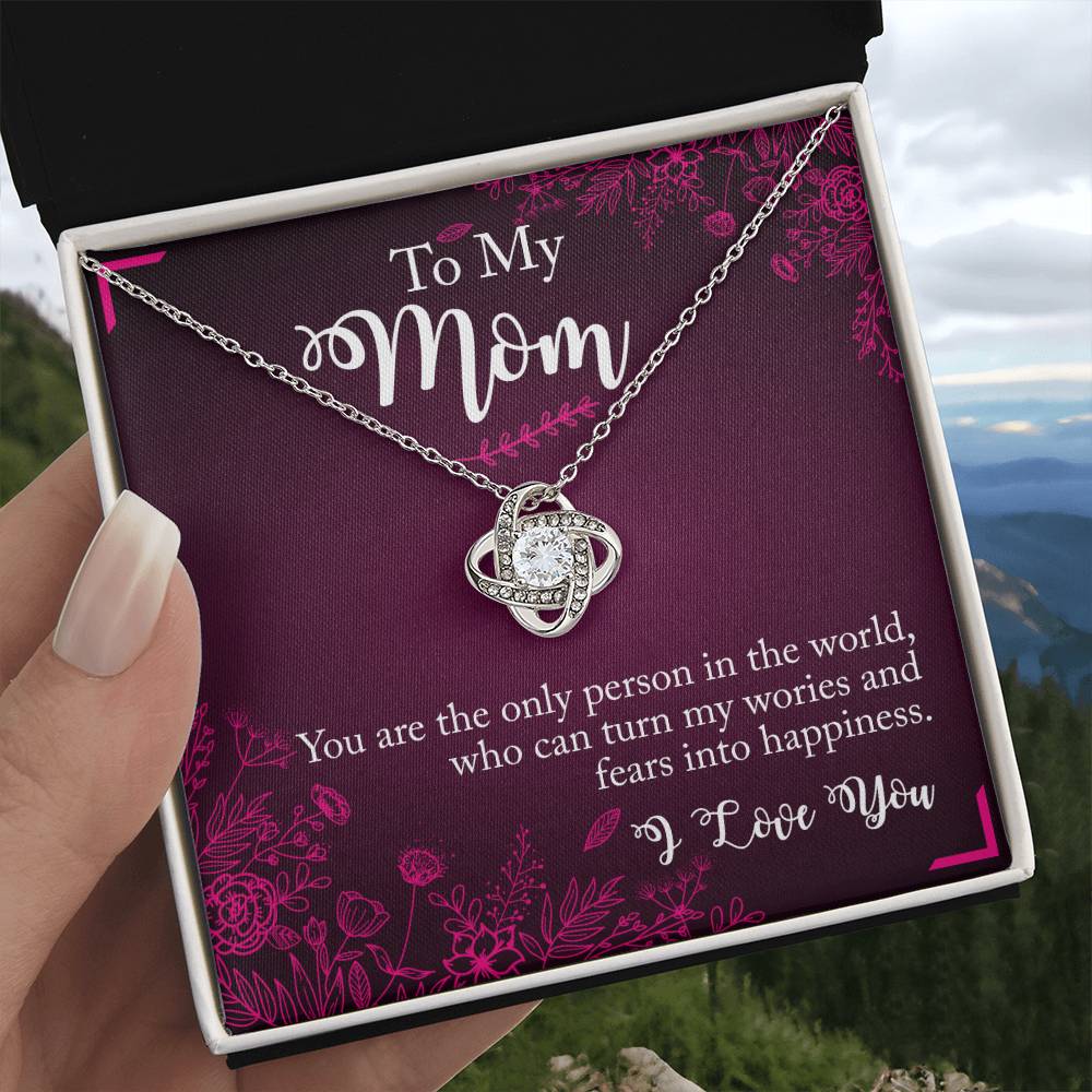 "A Special Bond" - the Love Knot Necklace -  To My Mom - Mother’s Day, Women’s Day, Thank You Gift