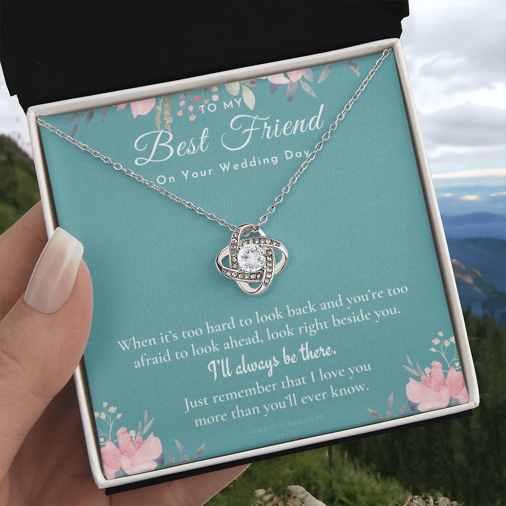 Best Friend Gift on Her Wedding Day, Best Friend to Bride Necklace, Best Friend Gift to Bride, Bride Gift From Maid of Honor, to My Best Friend