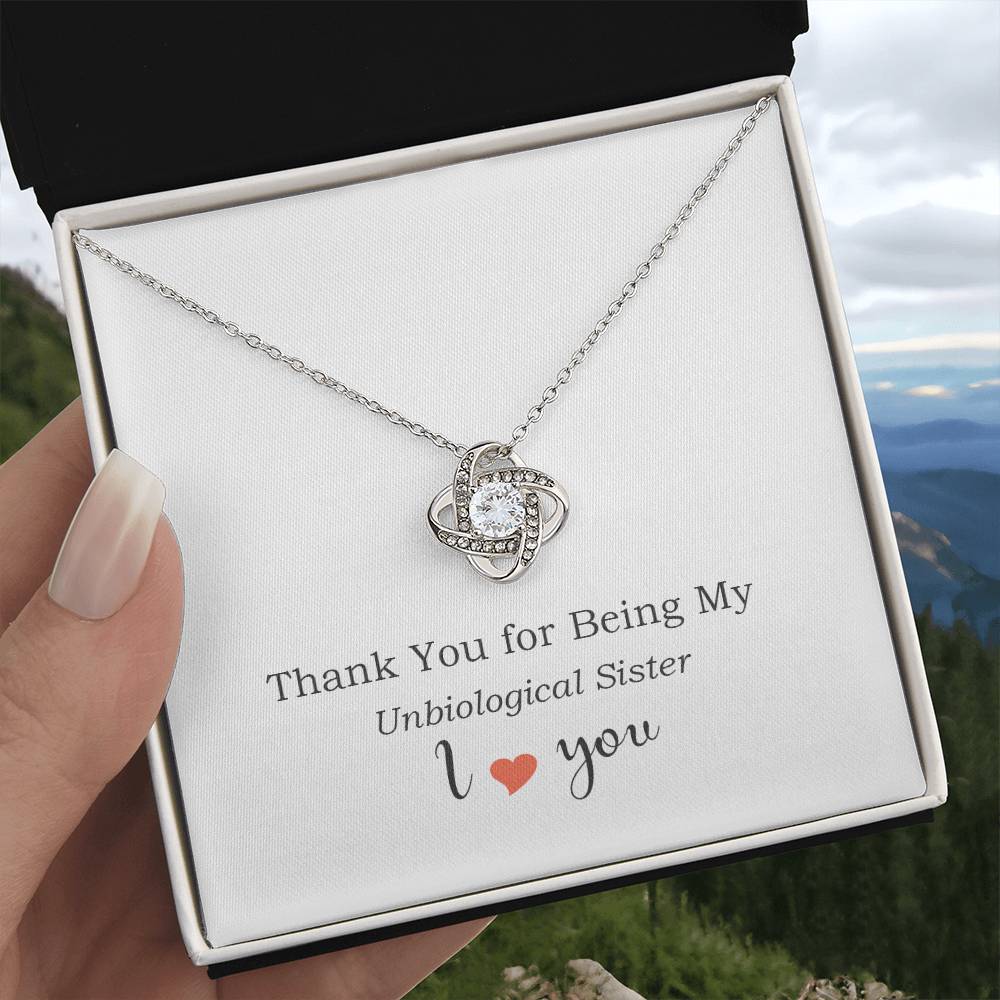 Thank You for Being My Unbiological Sister Jewelry Friendship Gift