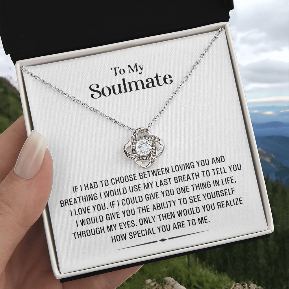 (Almost Gone!) Soulmate Necklace -Soulmate Gift – Forever Love Message – Anniversary or Birthday Jewelry