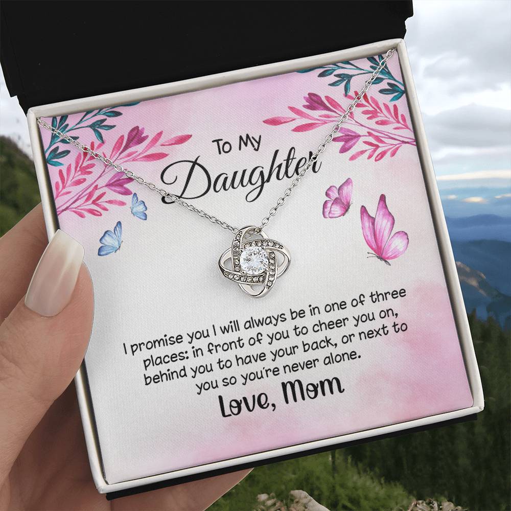 To My Daughter Necklace - Always in Front, Behind, or Beside You on Easter