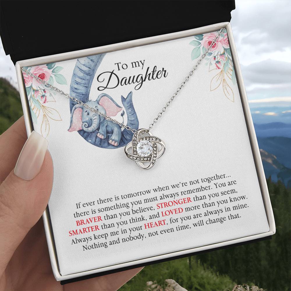 (Almost Gone ) Love Knot Necklace for Daughter -  From Dad to My Daughter – Chase Your Dreams, Happy Graduation
