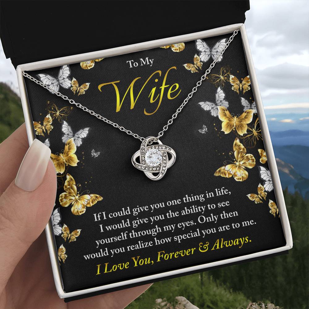 "One Thing" | Love Knot Necklace - To My Beautiful Wife – On Valentine’s Day