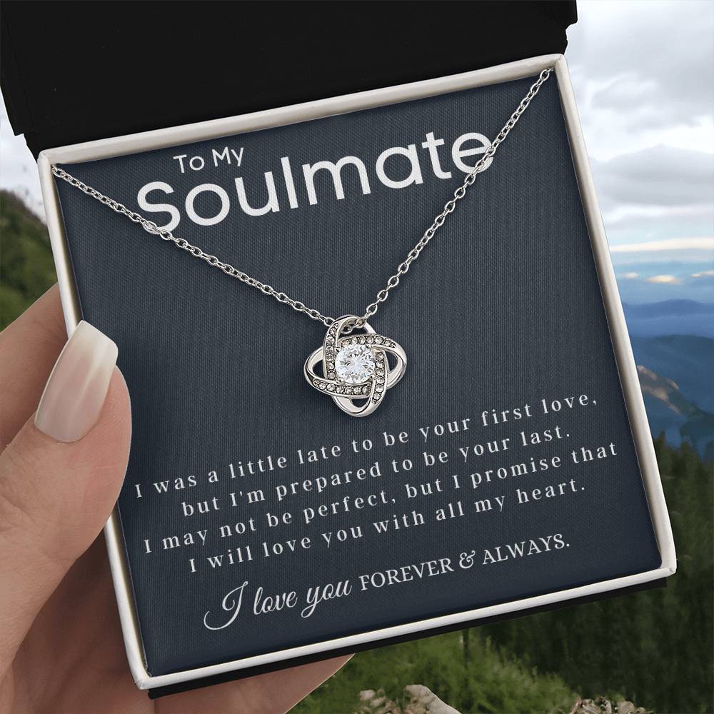 (Almost Gone!) Soulmate Necklace - I May Not Be Perfect - Eternal Love Necklace – Valentine’s Day Gift