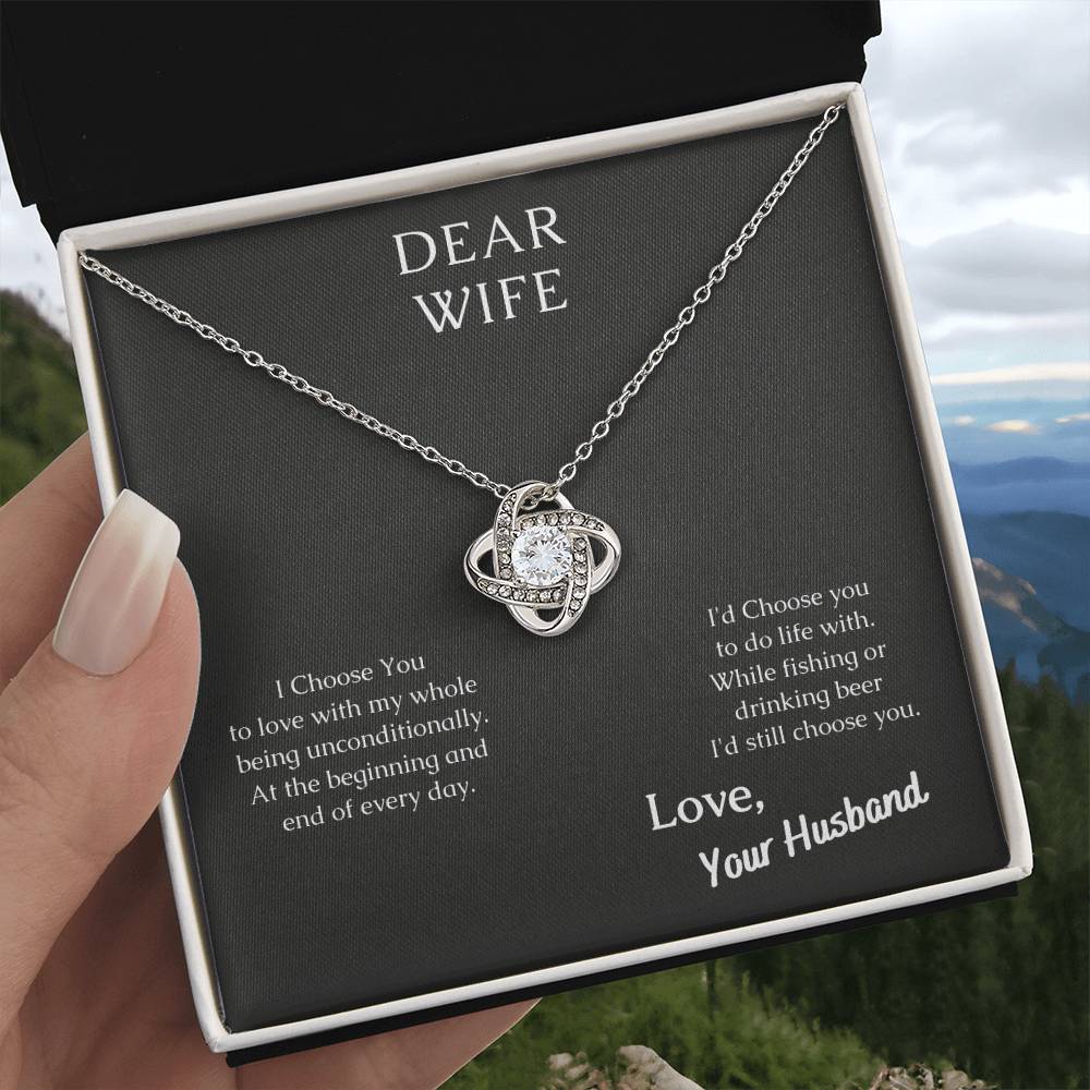 I Love You, Like Fishing and Beer | Great Gift Necklace for Your Wife.