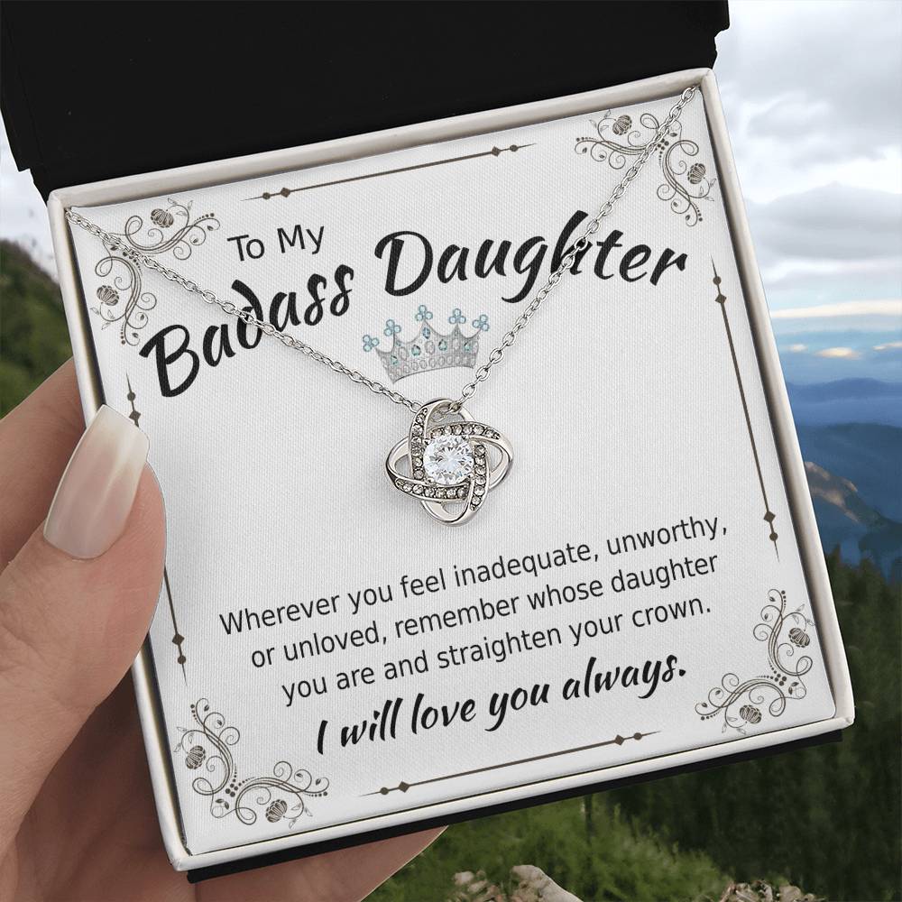 To My Badass Daughter - Love Knot Necklace