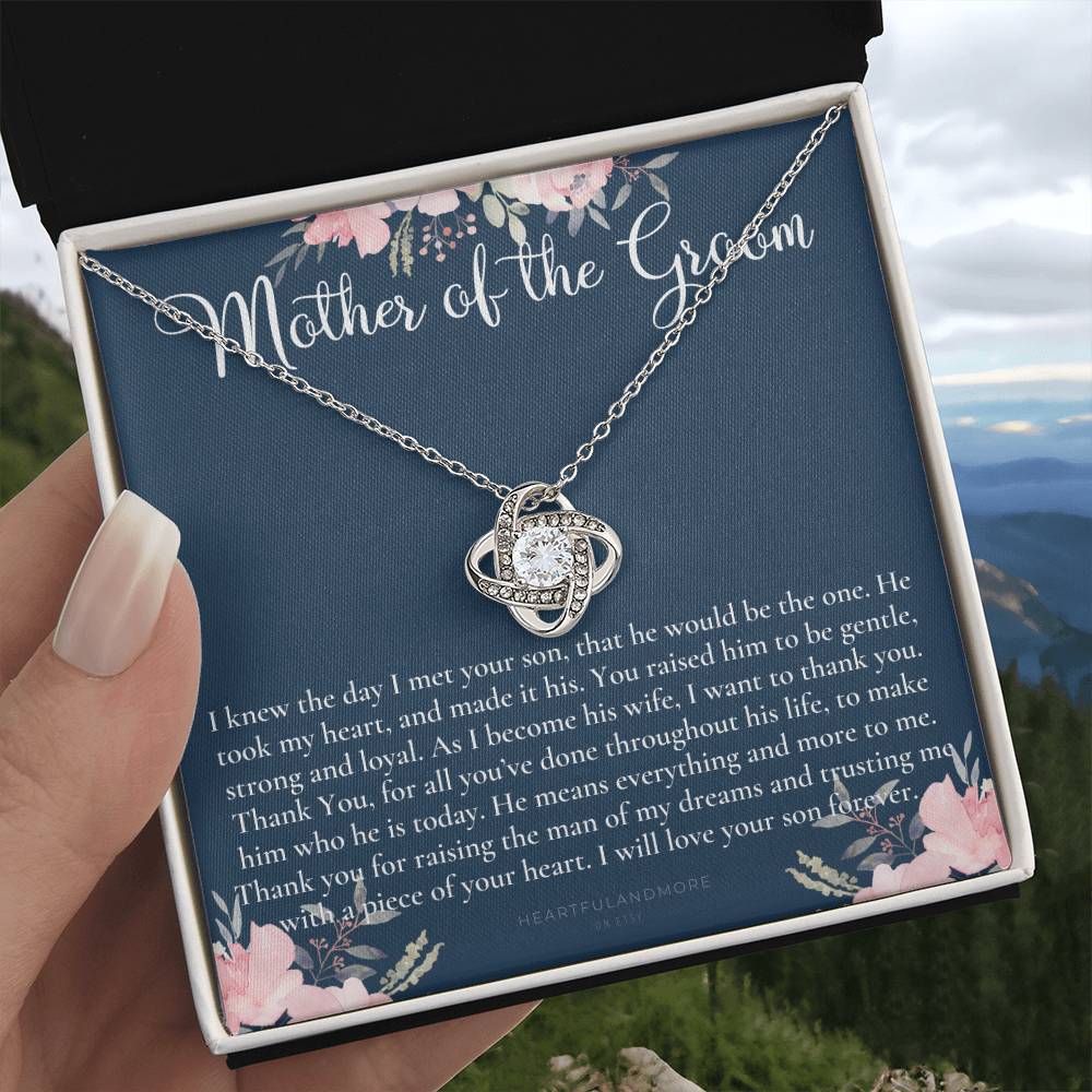 Mother of the Groom Gift Necklace, Wedding Gift, Bridal Party, Rehearsal Dinner, Man of My Dreams, Parent of Groom, Mother in Law Gift