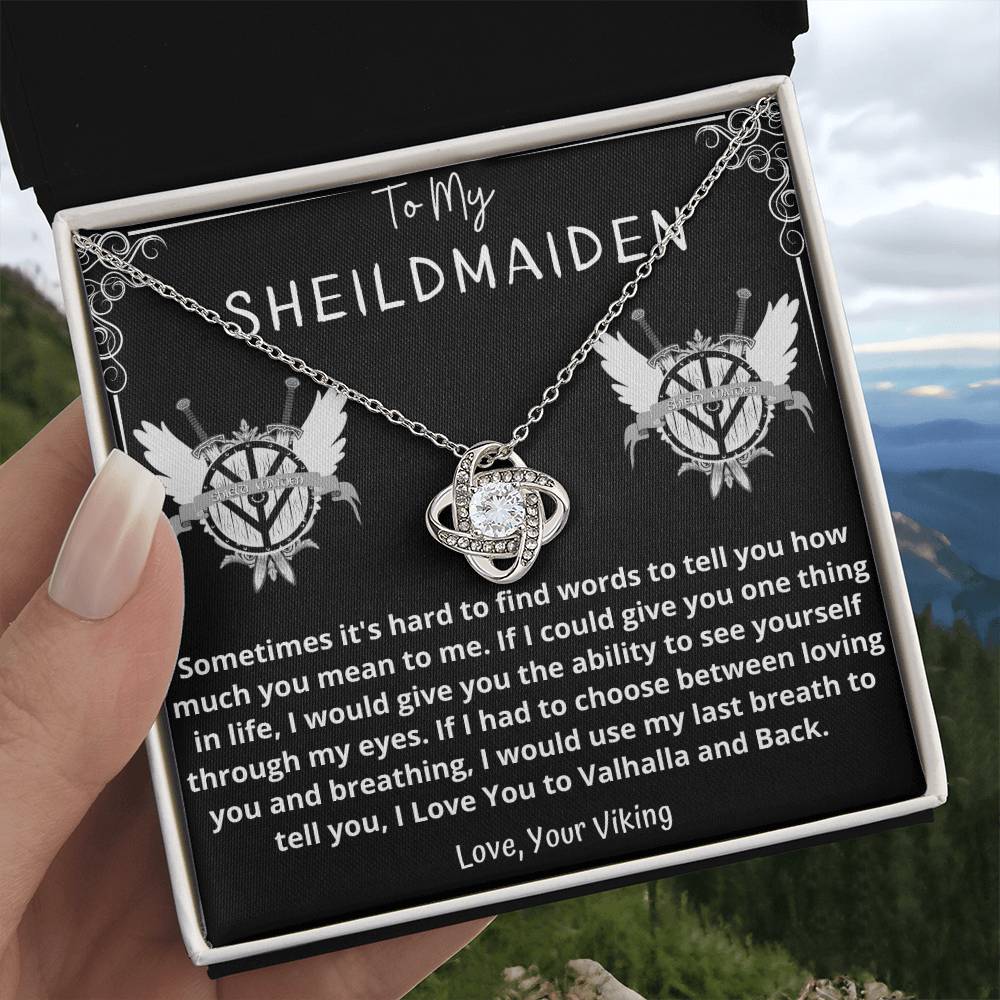 Shield Maiden Black Love Knot – Forever in my heart on the Birthday