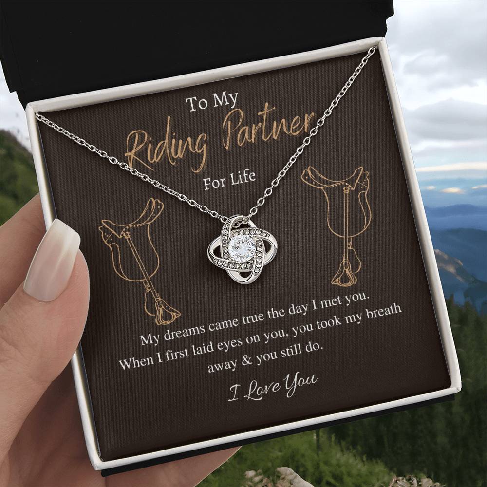 "I Still Do" Love Knot Necklace (Riding Partner Western Edition) -  To My Riding Partner For Life