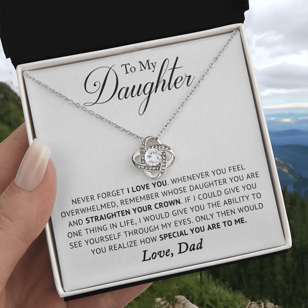 To My Daughter Necklace - Remember Whose Daughter You Are, Gift for Daughter From Dad