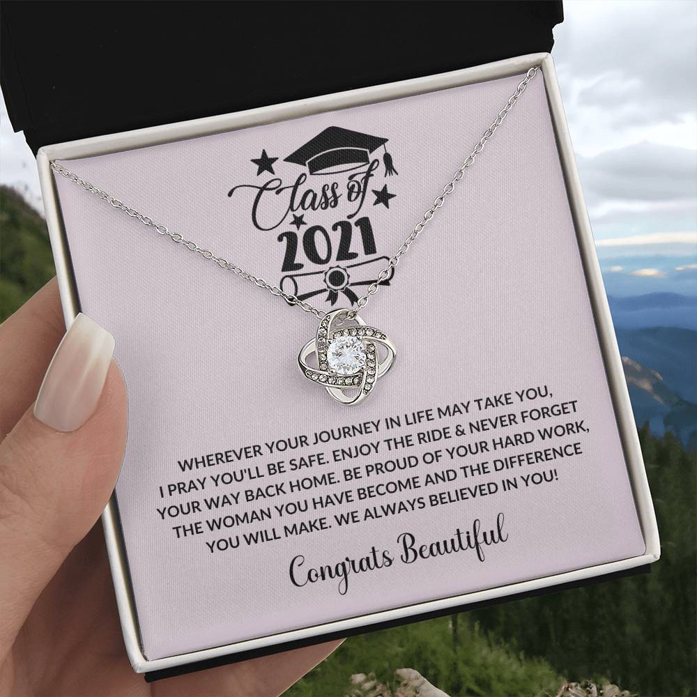 (Almost Gone) Class of 2021 - Enjoy The Ride - Graduation Necklace - Graduation Gift for Boyfriend – Proud of You Forever