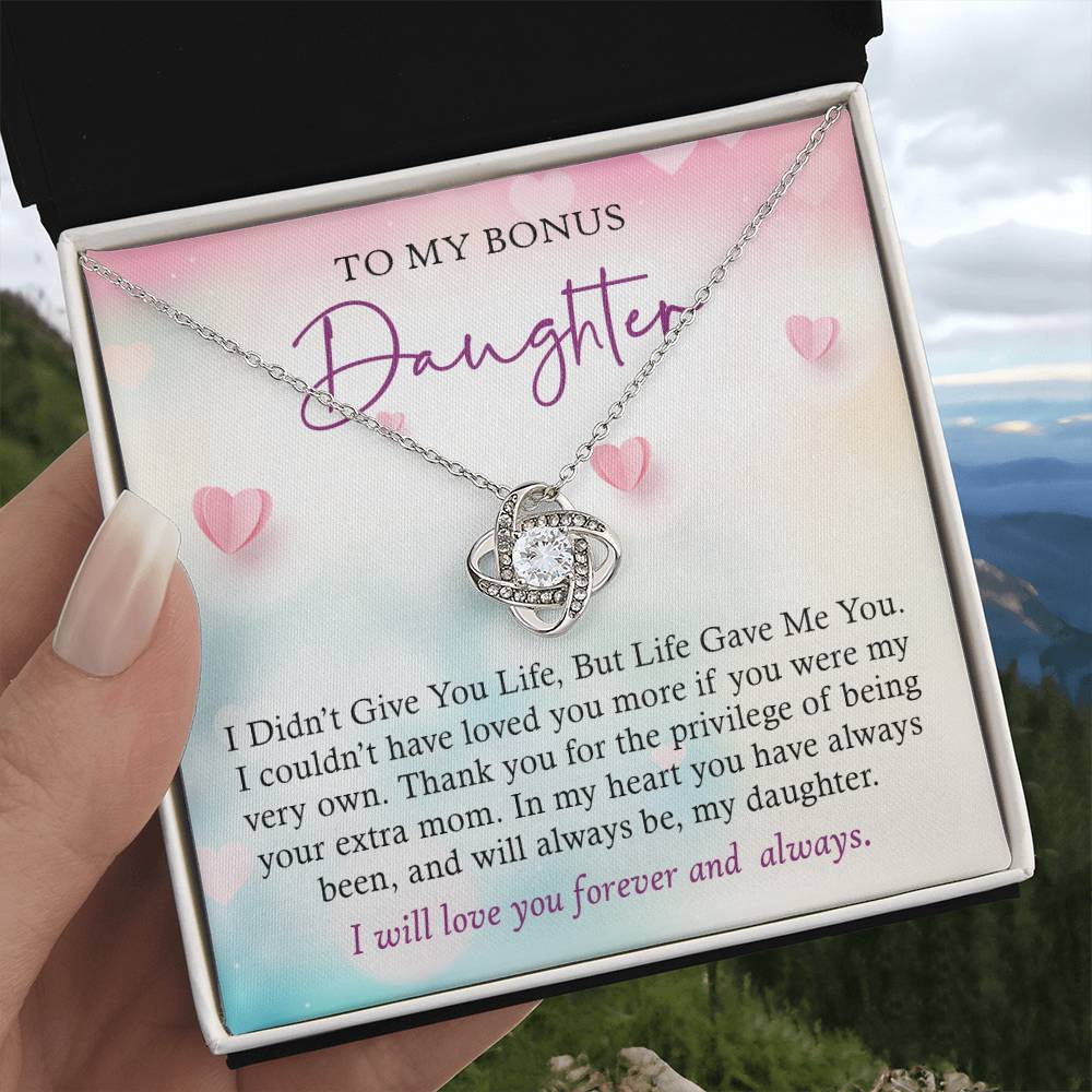 To My Bonus Daughter - I Will Love You Forever and Always - Necklace