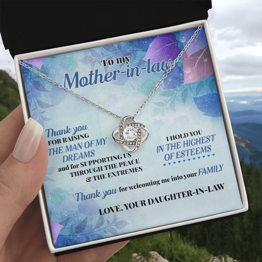 "To My Mother-In-Law" - Knot Necklace - (Almost Sold Out) - To My Wonderful Mother-in-law – With Gratitude