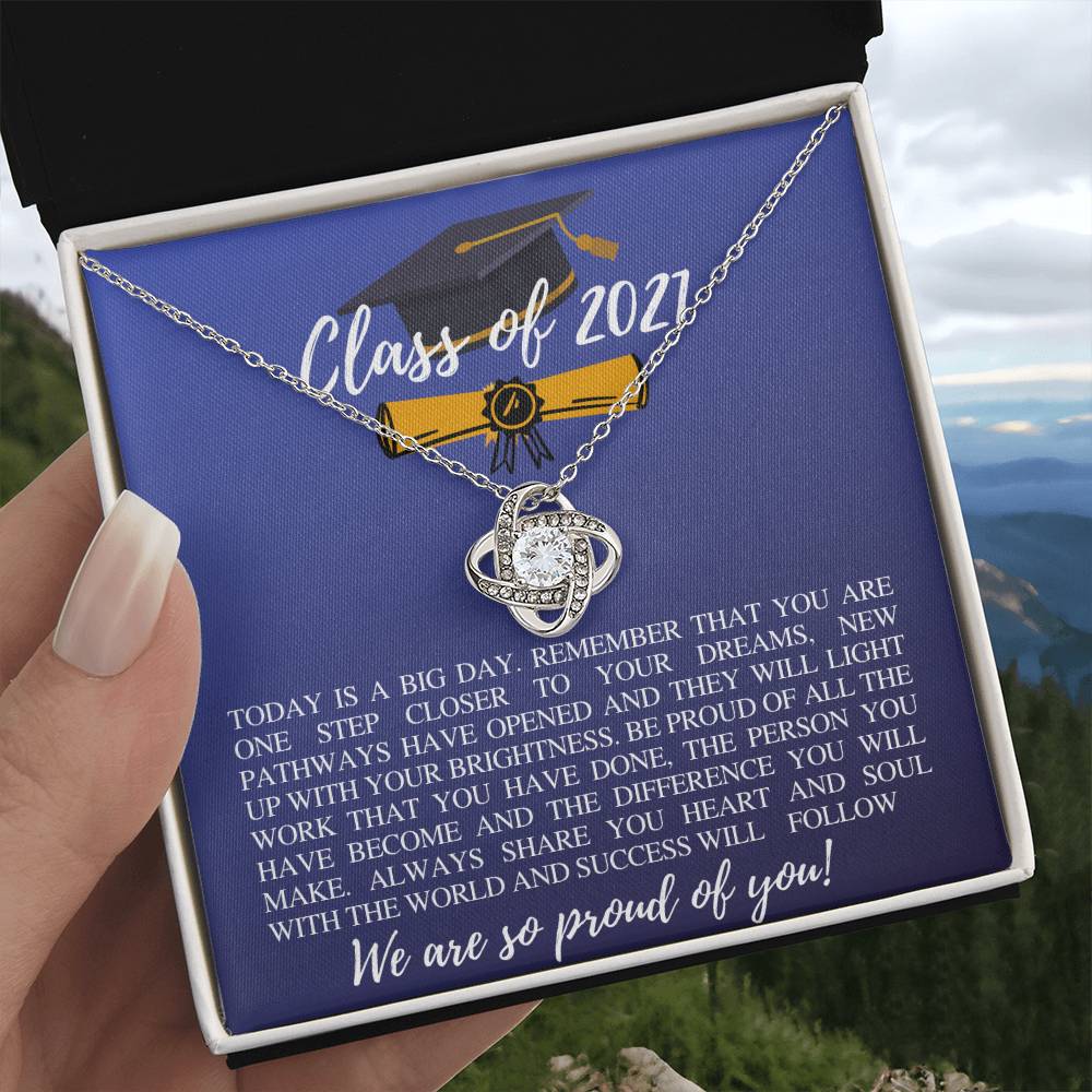 (Almost Gone ) Class of 2021 - Amazing Necklace - Gift To Graduation - The Journey Begins