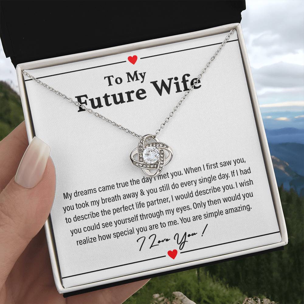 To My Future Wife Necklace Message Card, Jewelry Wife KN08