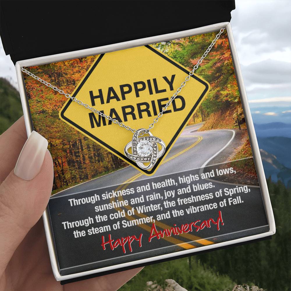 Happily Married Anniversary Necklace