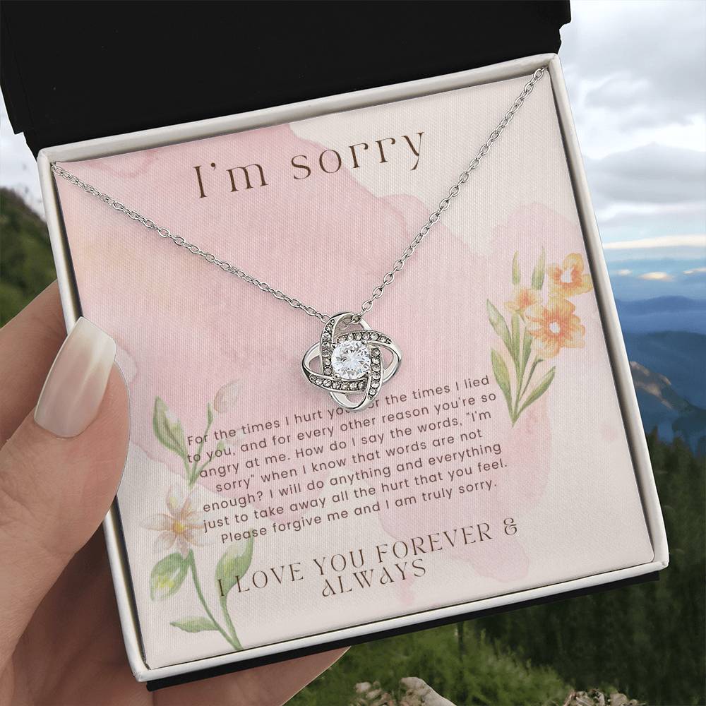 Love Knot, Apology Gift For Her, Forgiveness Gift, I’m Sorry Necklace Gift For Wife/Girlfriend, Gift To Say Your Sorry, Unique Apology