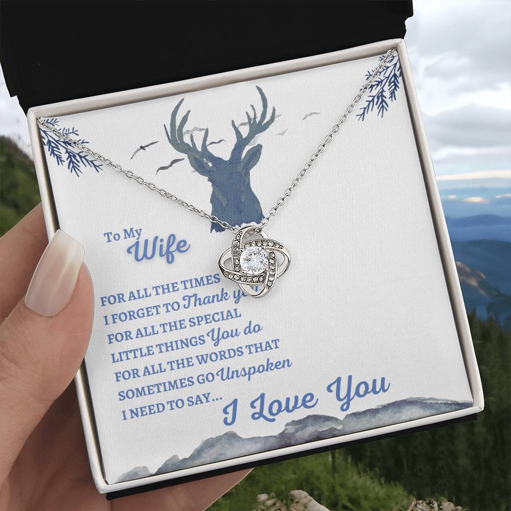 "For All" Love Knot Necklace (Buck & Doe Edition)