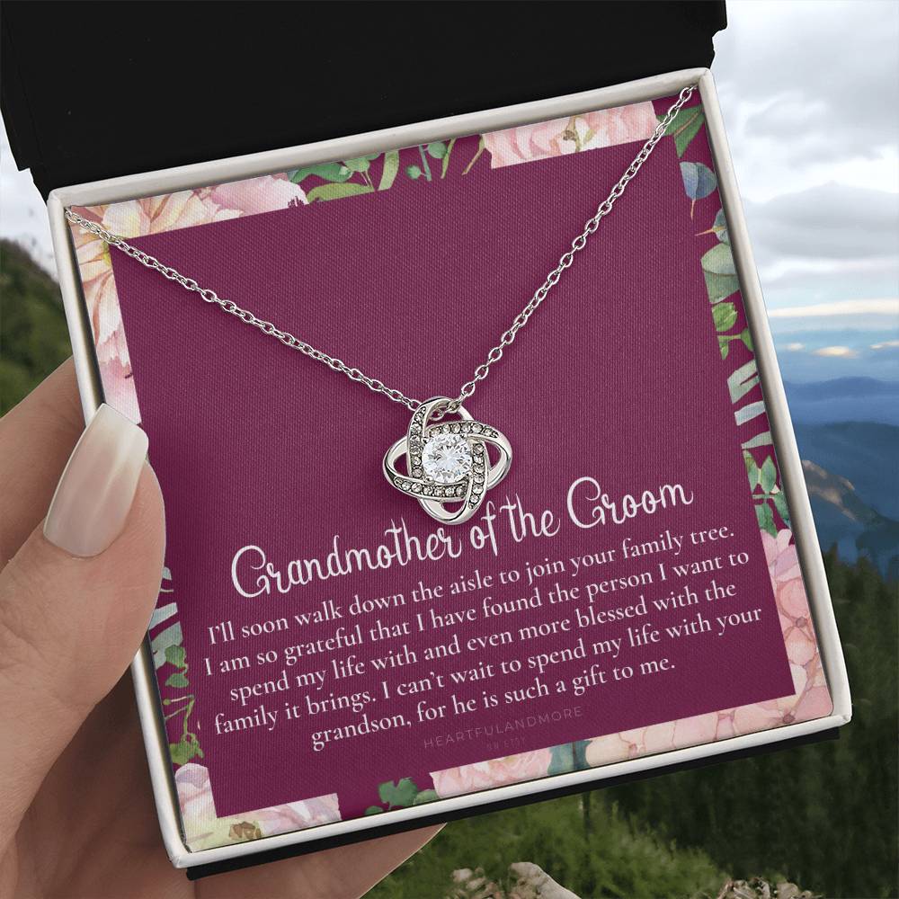 Grandmother of the Groom Gift Necklace, Grandma Wedding Gift, Nana, Bridal Shower, Rehearsal Dinner, Thank You Gift
