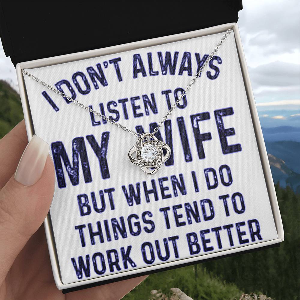 Funny Hubby are You in the Dog House  - Funny Listen to Your Wife Husband to Wife Gift Necklace Im Sorry Present