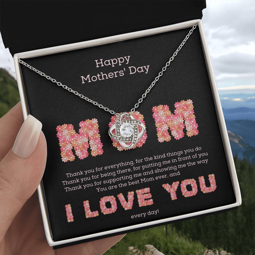 "Pink Daisies" Mothers' Day Knot Necklace - Happy Mother’s Day – With All My Love