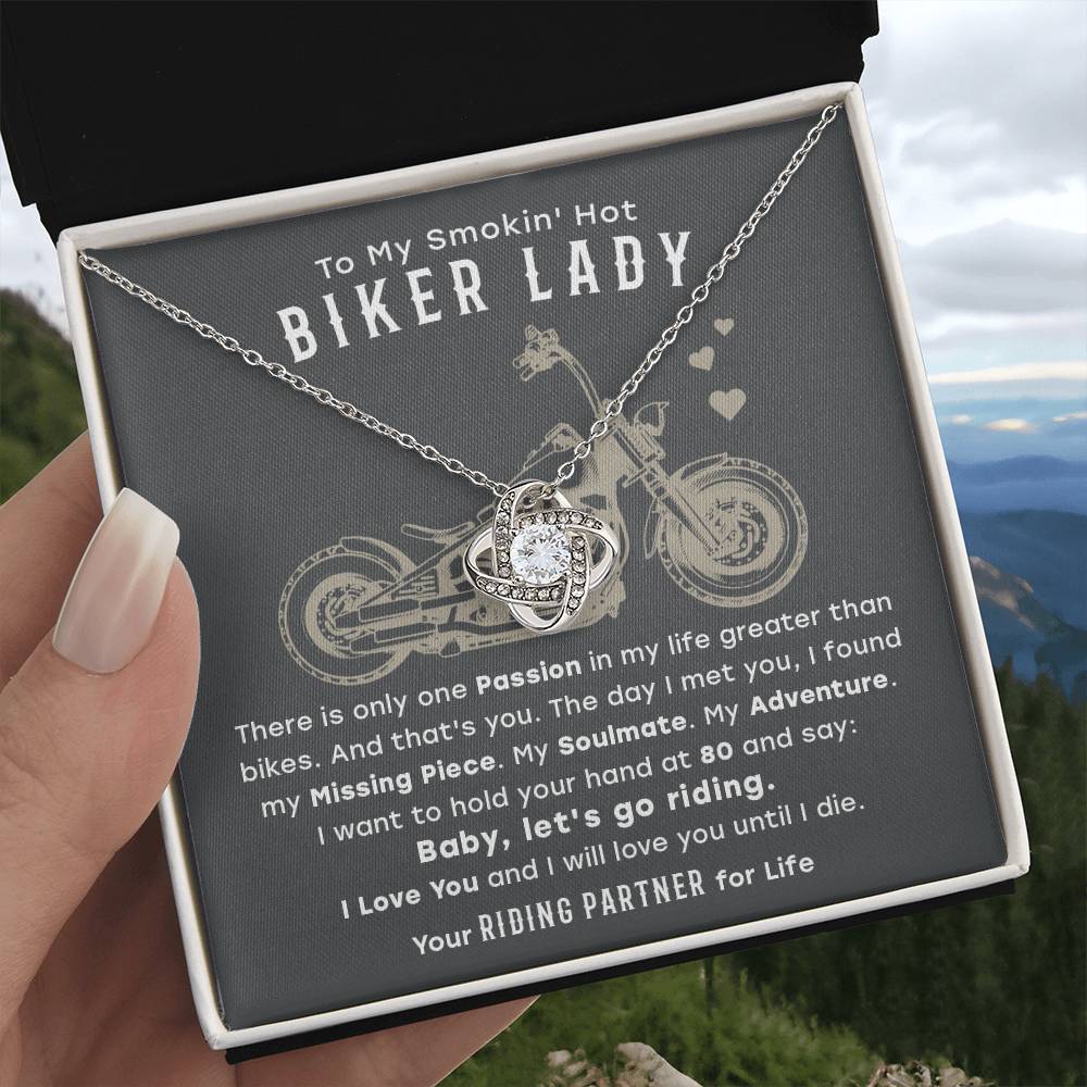 (Almost Gone - Limited Stock) to My Smokin' Hot Biker Lady - From Riding Partner for Life - Necklace
