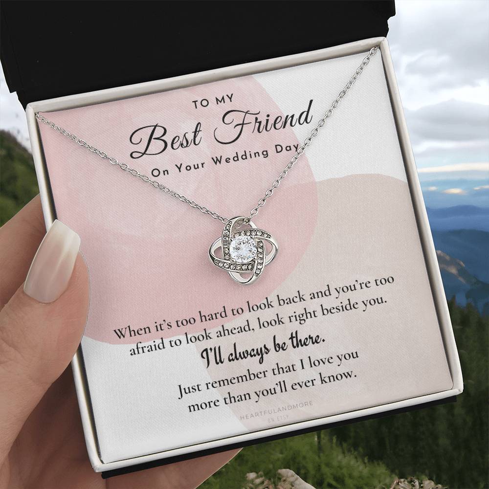 Best Friend Gift on Her Wedding Day, Best Friend to Bride Necklace, Best Friend Gift to Bride, Bride Gift From Maid of Honor, to My Best Friend