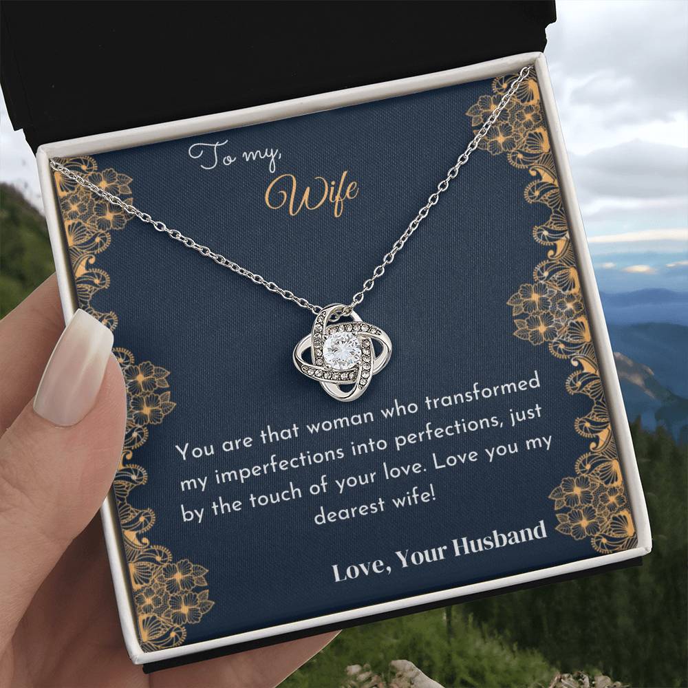 Lovely WIFE Necklace From Your Loving Husband – Transformed by Your Love on Anniversary