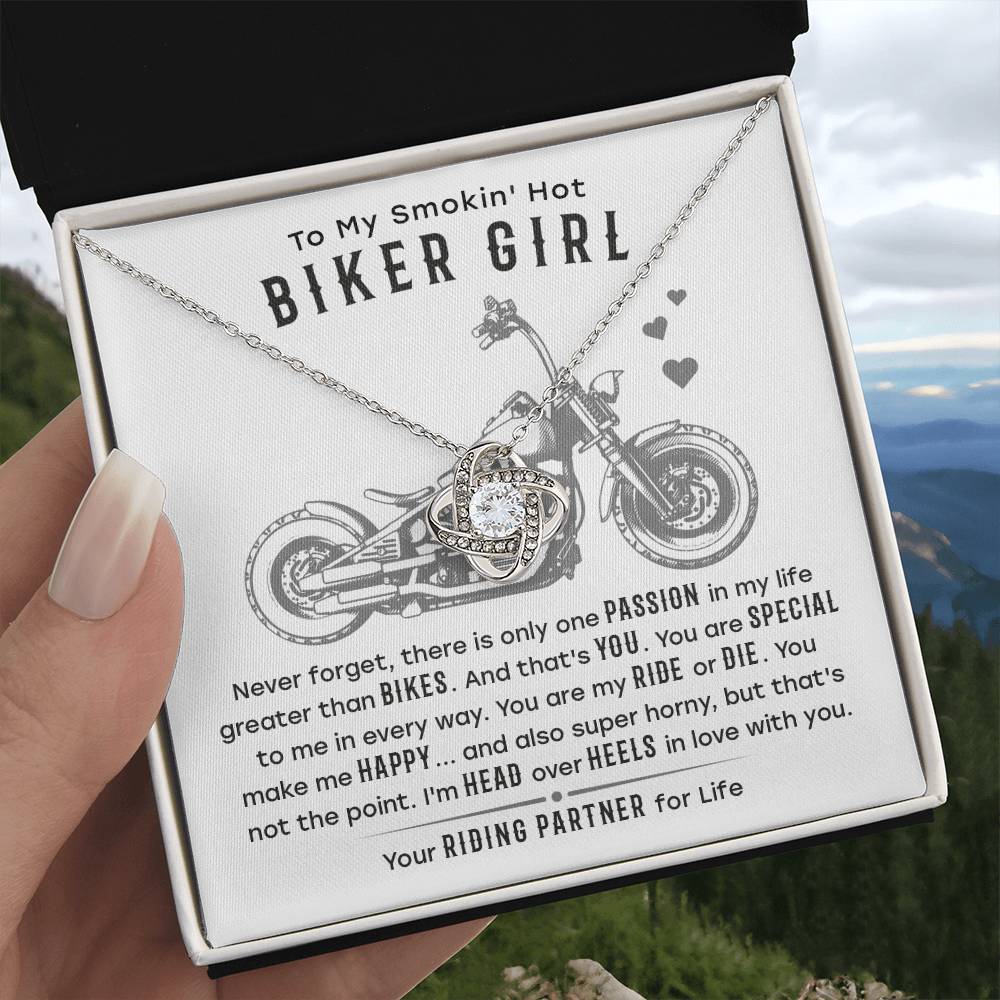 (Almost Gone - Limited Stock) to My Smokin' Hot Biker Girl - From Riding Partner for Life - Necklace