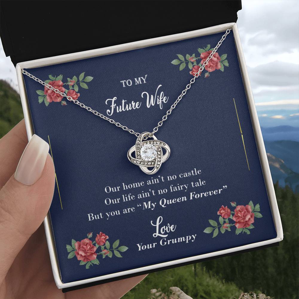 "Furute Wife" - Love Knot Necklace - To My Wife, Bride, Girlfriend