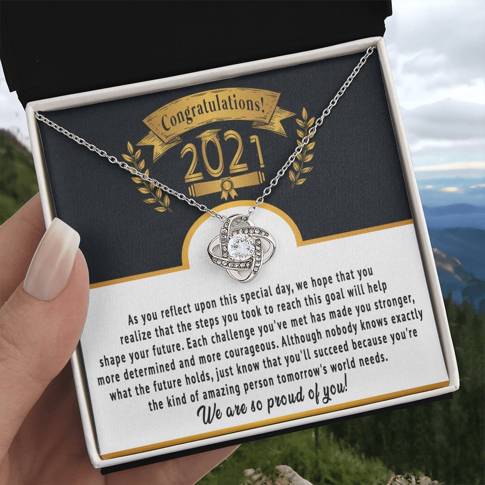 (Almost Gone ) We Are So Proud of You! - Necklace -  The Future Is Yours, Happy Graduation