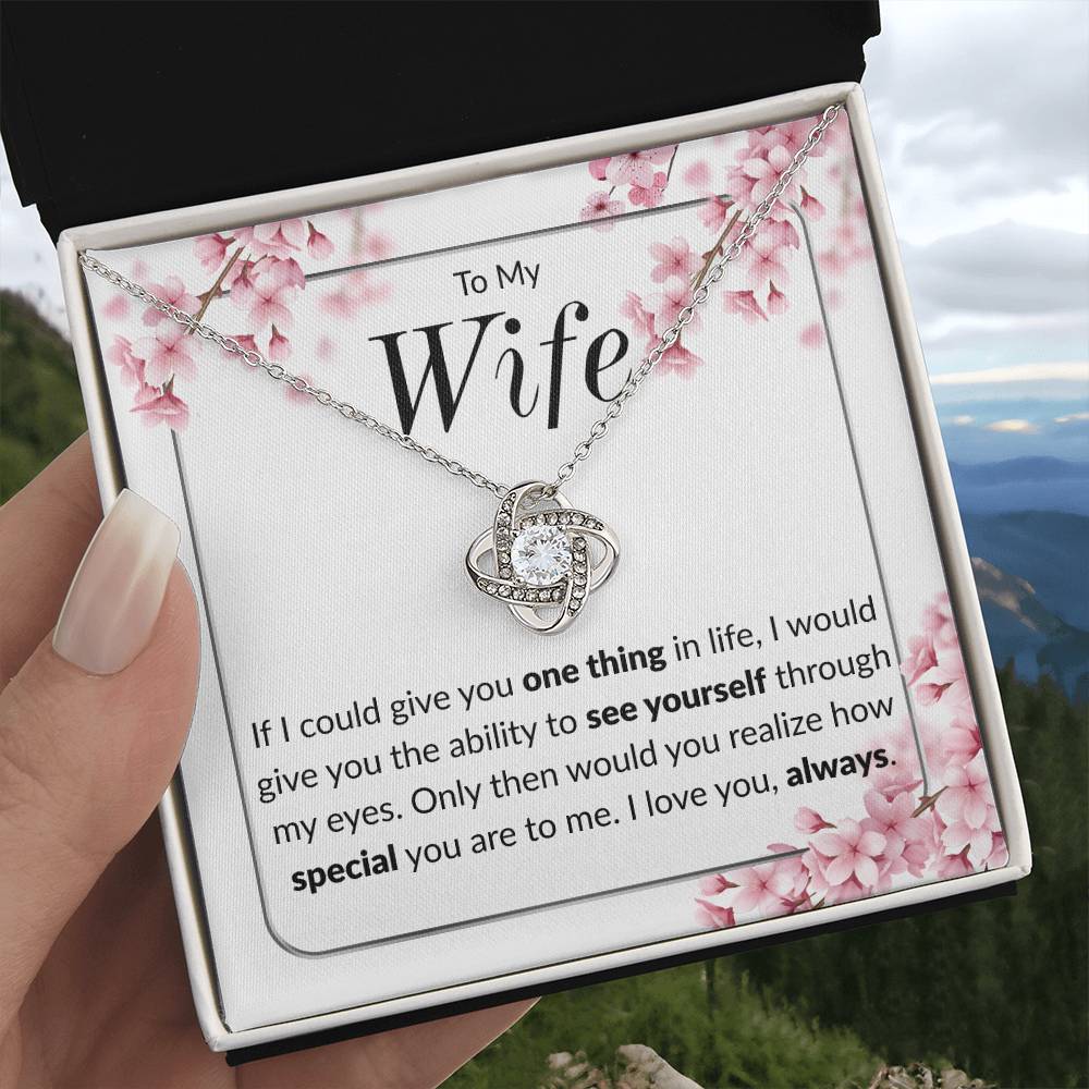 "One Thing" | Love Knot Necklace | to Wife
