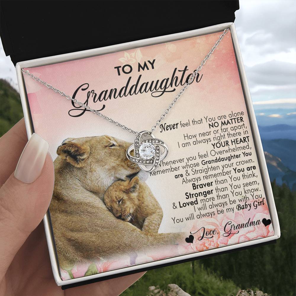 (Almost Gone) to My Granddaughter Love Knot Necklace